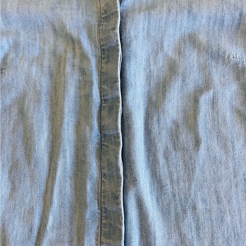 Express Light Blue Casual Shirt women size small denim - Picture 3 of 11